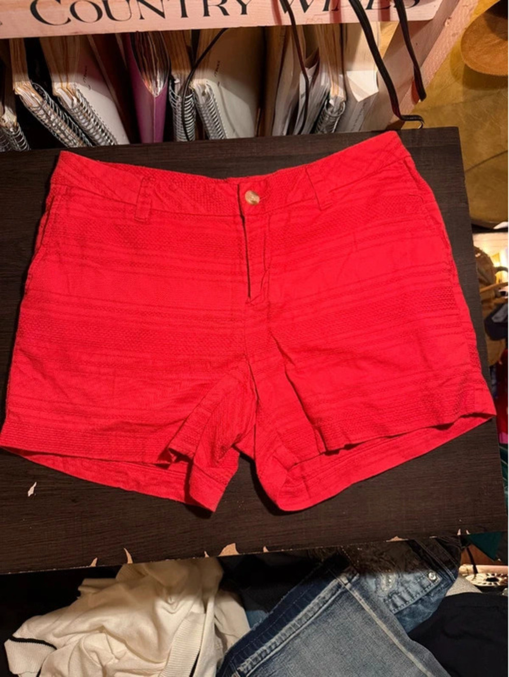 Faded Glory Red 100% Cotton Summer Shorts